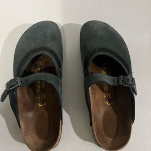 Birkenstock Green Clogs with Strap